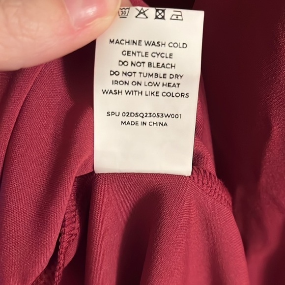 BloomChic cranberry cocktail dress lace bodice size 12 maxi dressy formal - Picture 12 of 12